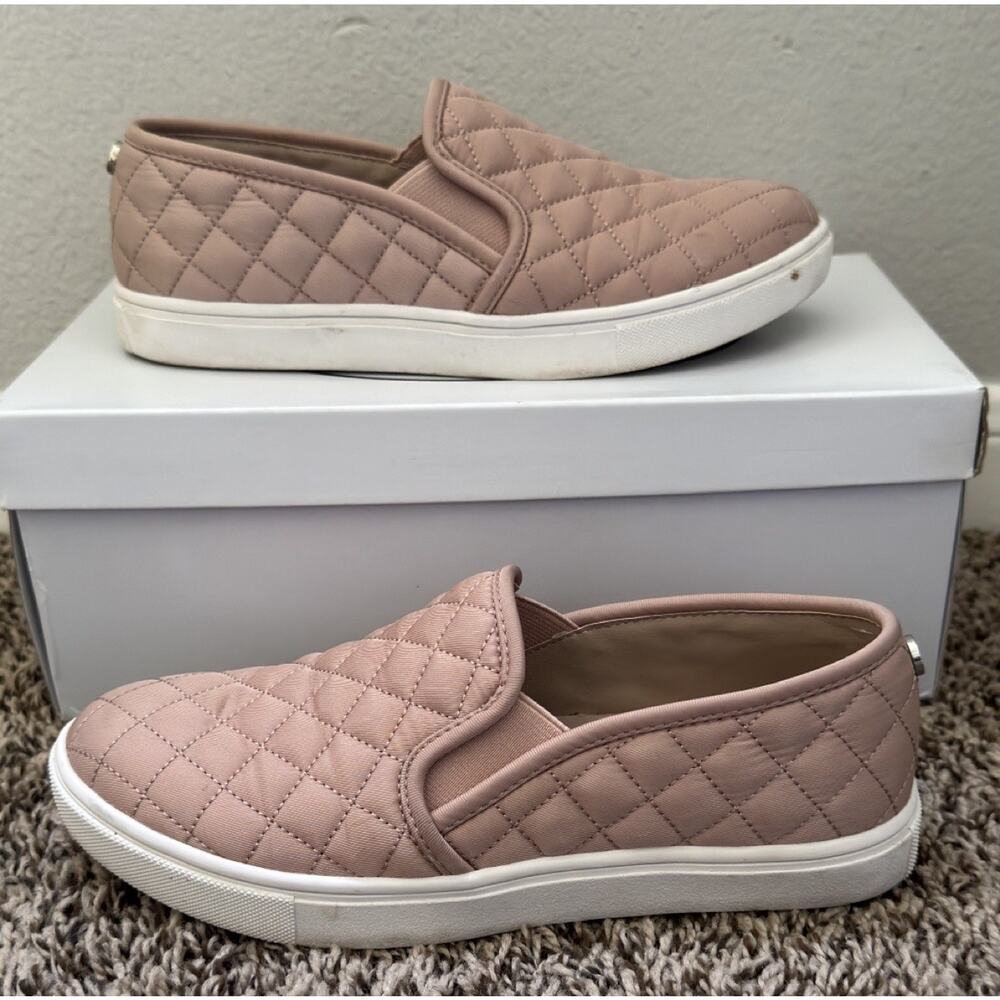 Steve Madden Blush Quilted Slip On Loafers Tennies Shoes Woman’s Size 7 Ecntrcqt